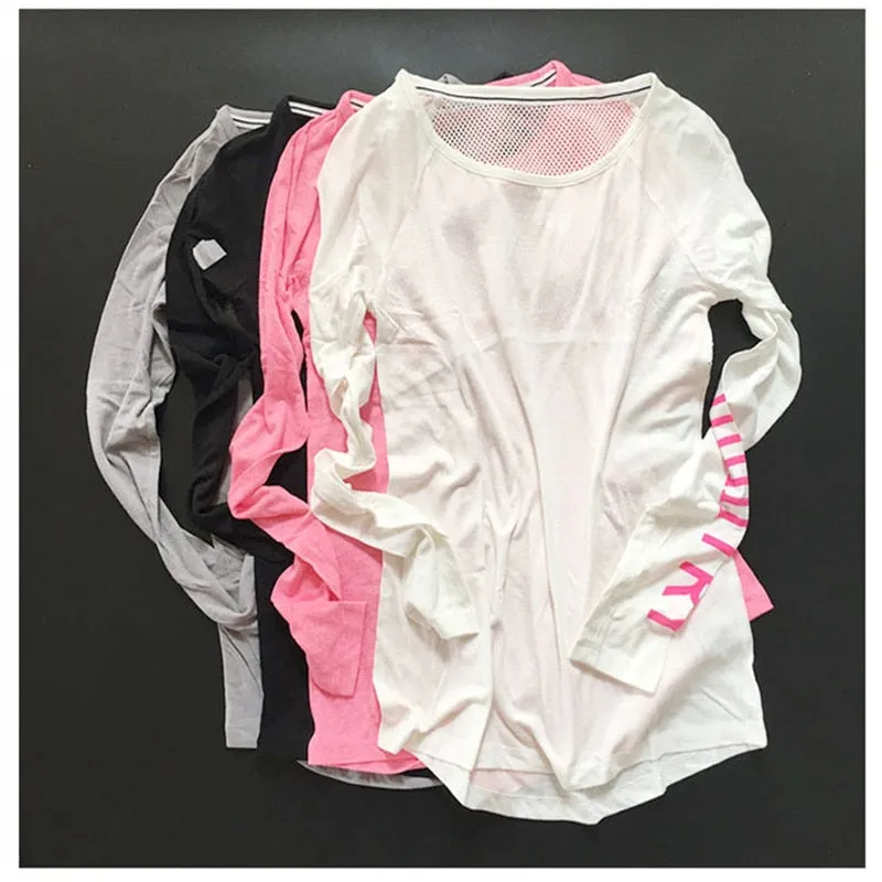 Fitness Yoga Shirt Breathable Sportswear Women T Shirt Sport Yoga Top Quick-Dry Running Shirt Gym  Sport Shirt Jacket