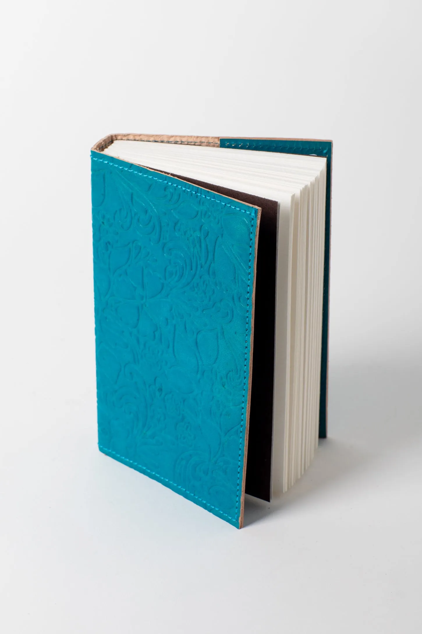 Floral Embossed Leather Journal