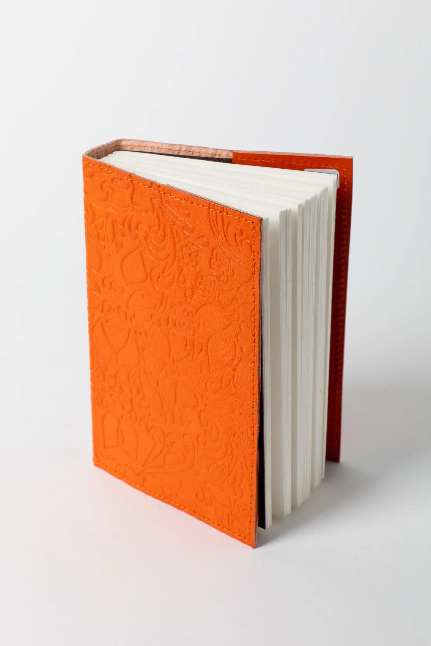 Floral Embossed Leather Journal