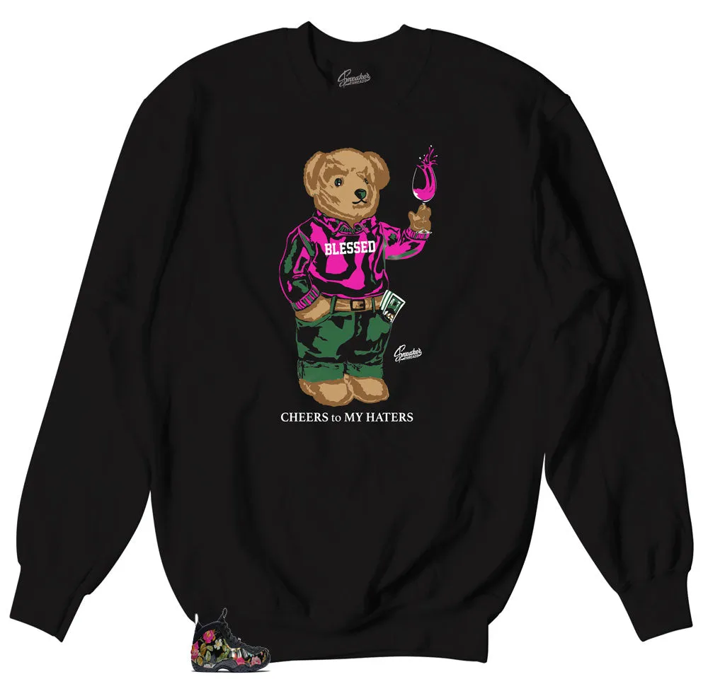 Foamposite Floral Cheers Bear Sweater