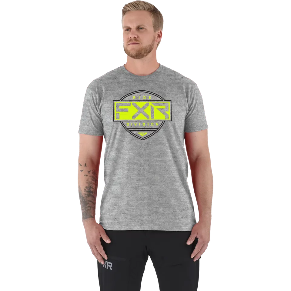 FXR Ride Tee Grey Heather/Hi-Vis