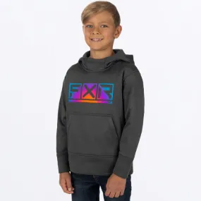 FXR Youth Podium Tech Pullover Fleece Charcoal/Spectrum