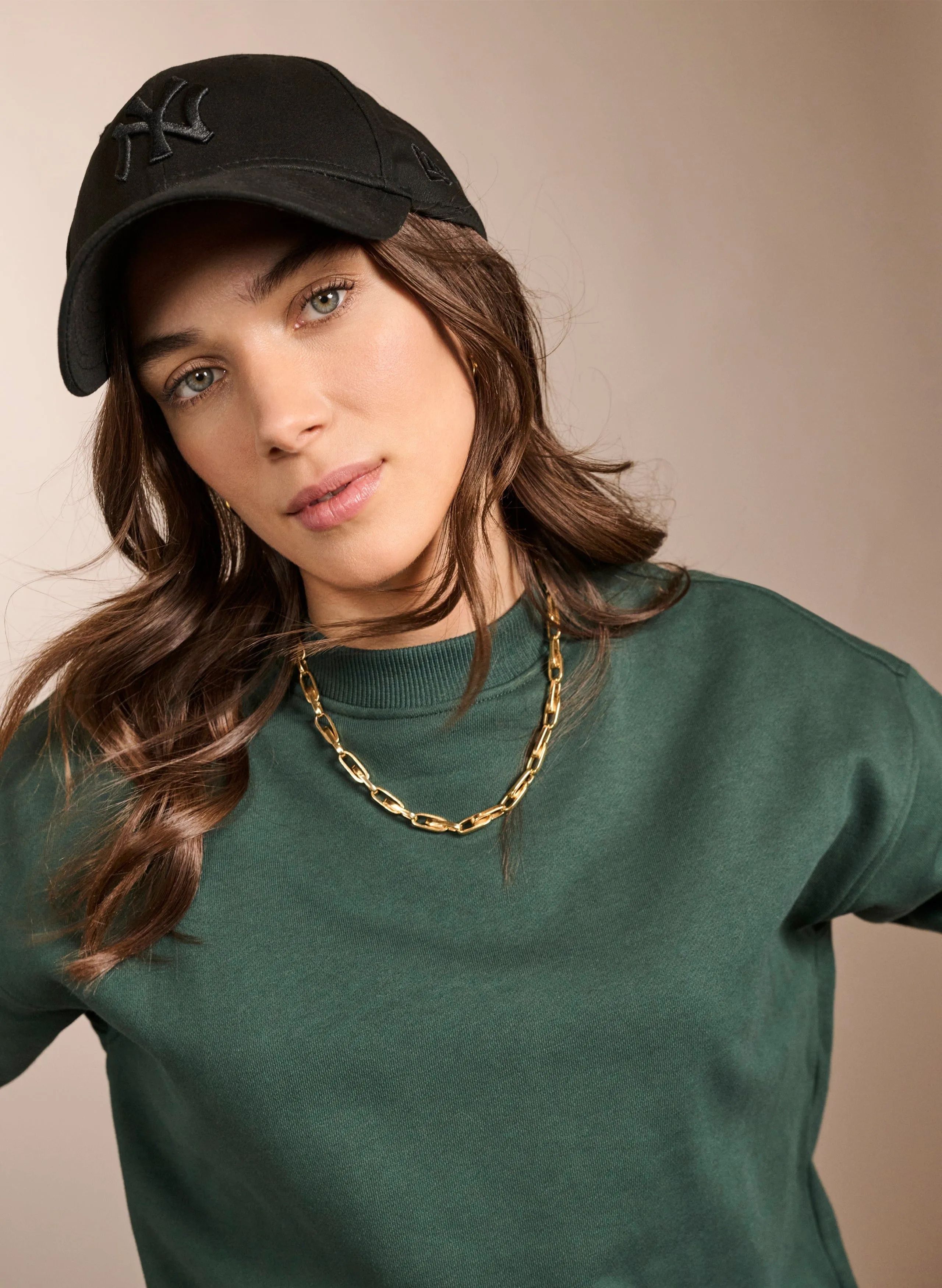 Gracie Organic Cotton & Kapok BlendSweatshirt | Forest Green