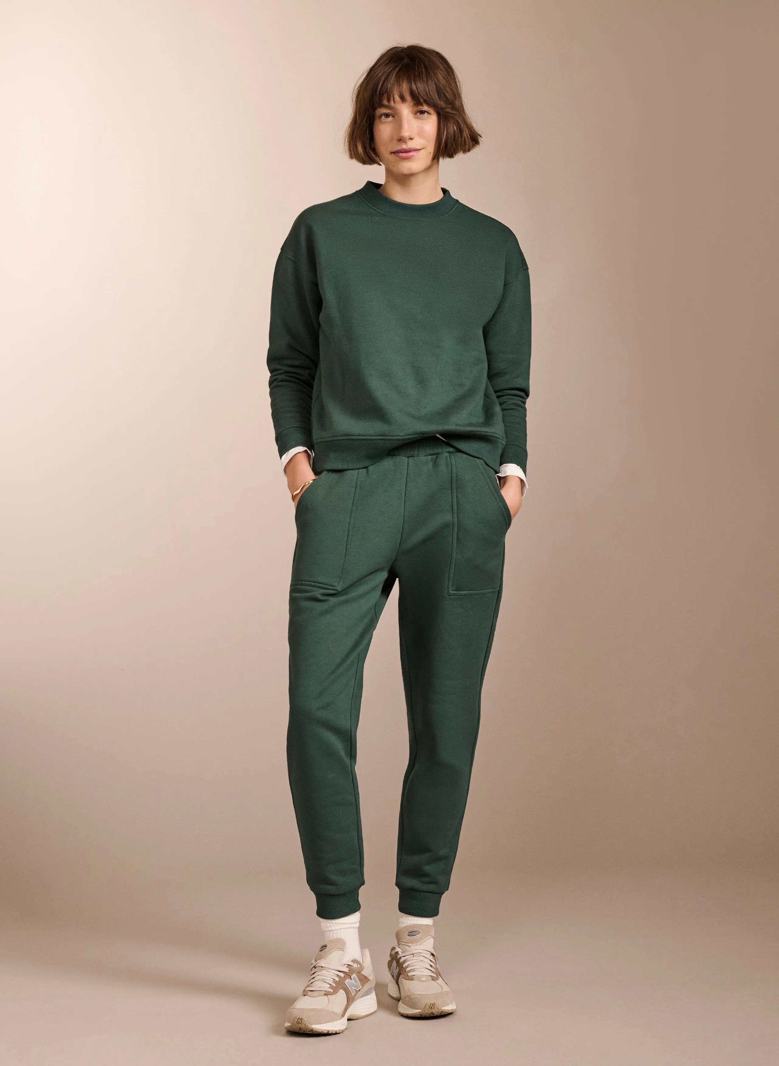 Gracie Organic Cotton & Kapok BlendSweatshirt | Forest Green