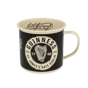 Guinness Enamel Black and Cream Mug