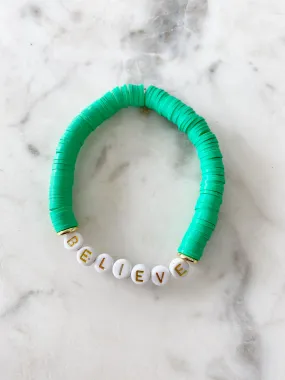 Heishi Color Pop Bracelet Kelly Green(Believe)