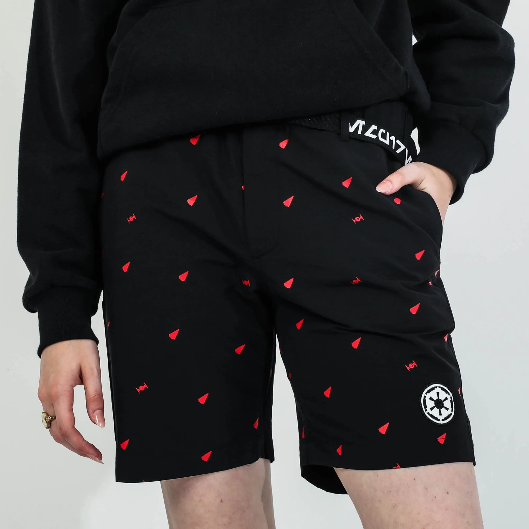 Imperial TIE Fighter Black Belted Cargo Shorts