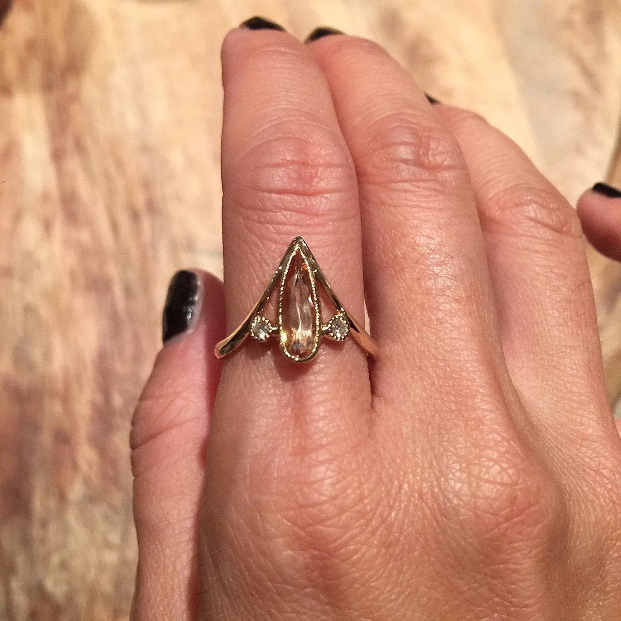 Imperial Topaz Eiffel Ring