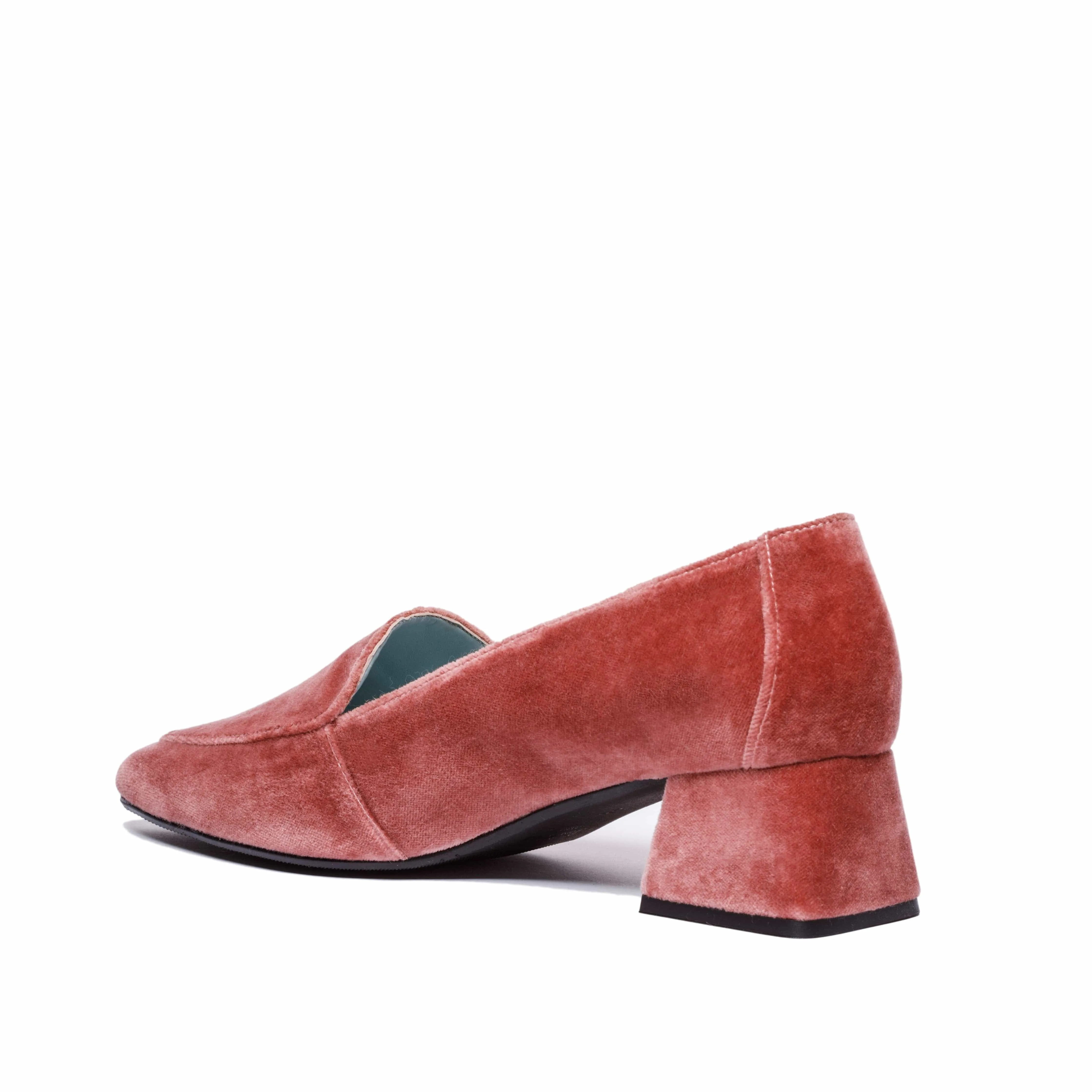 Iris Vegan Velvet Moccasin Loafers | Pink