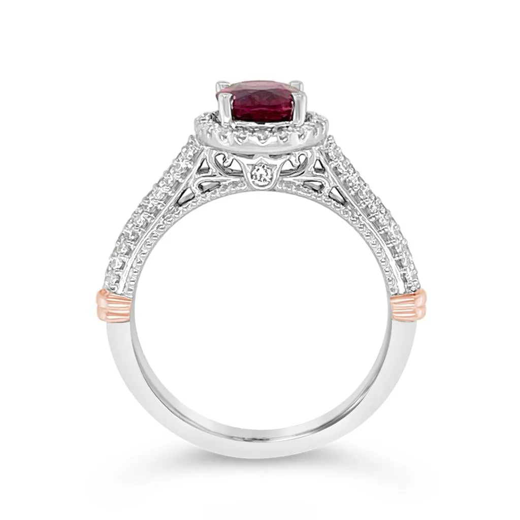 Irisa by Martin Binder Oval Pink Tourmaline & Diamond Ring