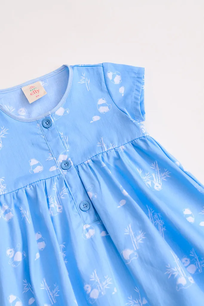 Isabella Dress - Blue Bamboo Pandas