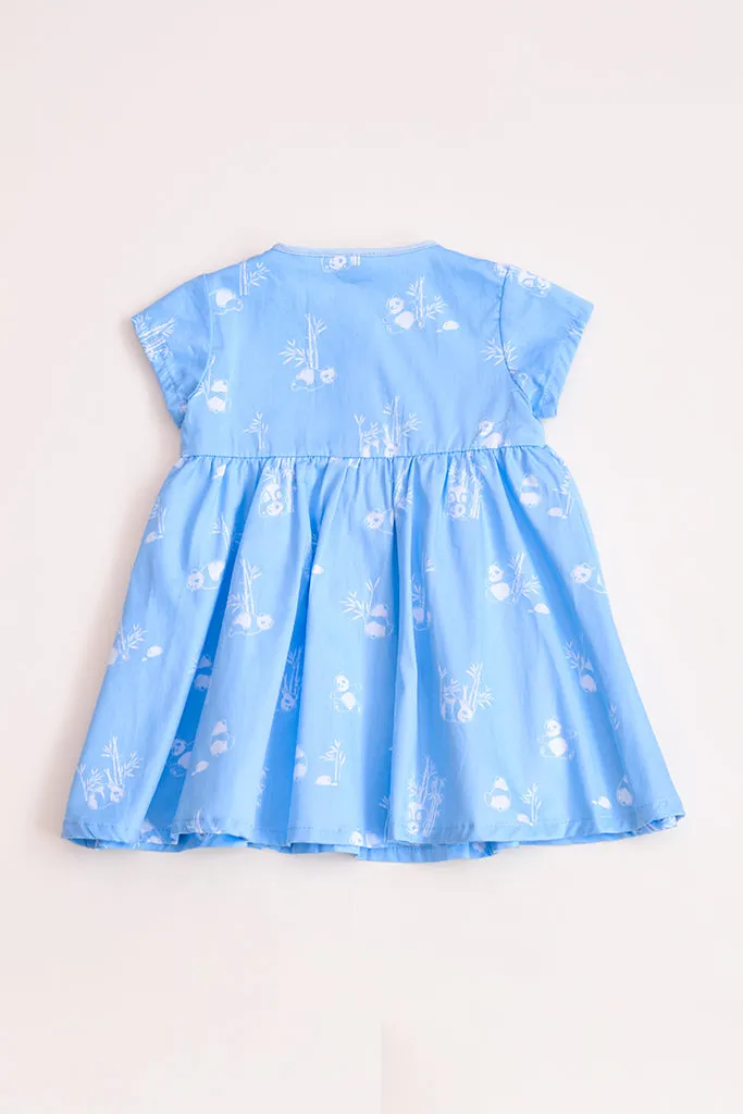 Isabella Dress - Blue Bamboo Pandas