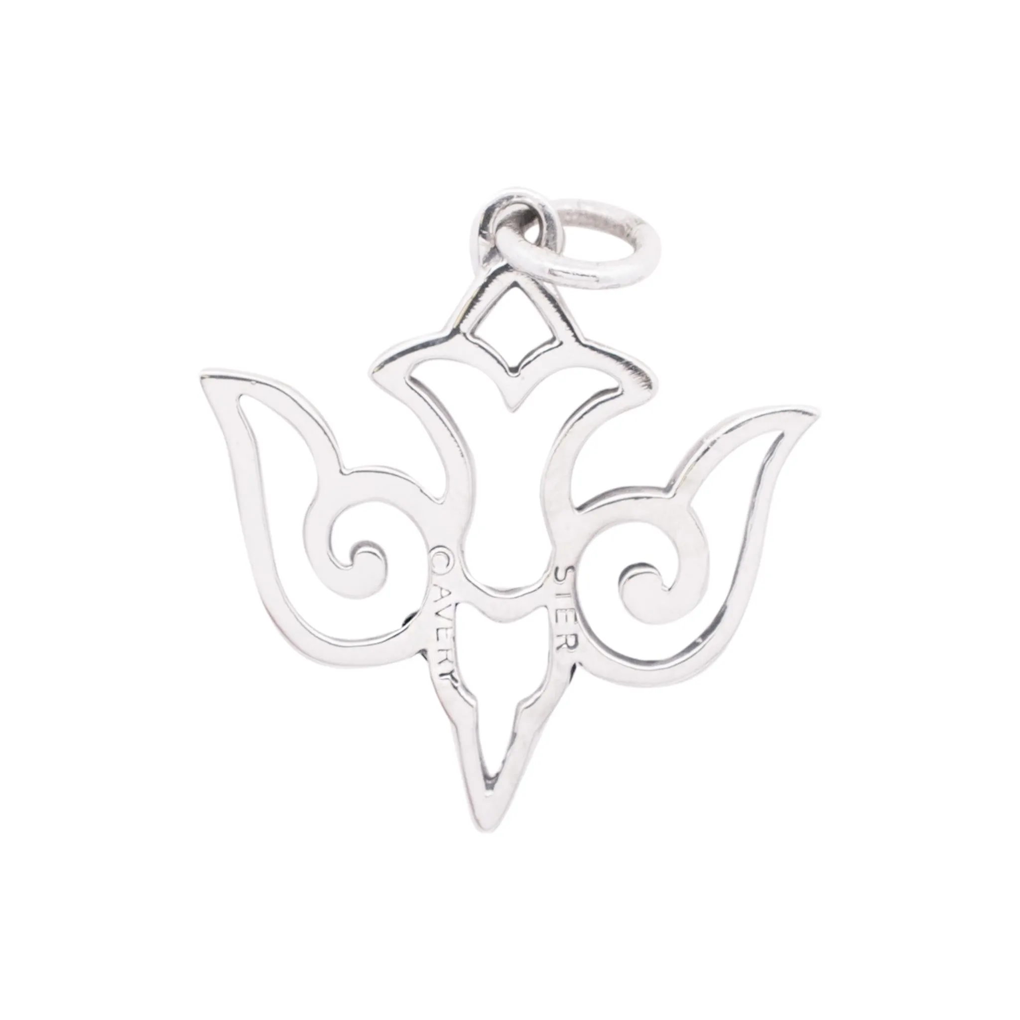 James Avery 925 Sterling Silver Openwork Descending Dove Charm Pendant