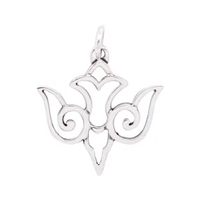 James Avery 925 Sterling Silver Openwork Descending Dove Charm Pendant