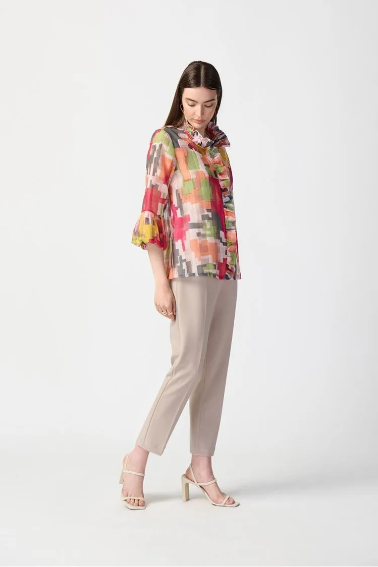 Joseph Ribkoff Abstract Print Woven Jacket - Style 241222