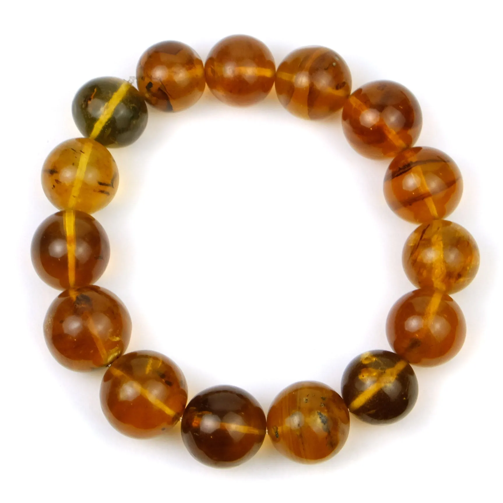 Kachin Amber Stretch Bracelet 14-16mm