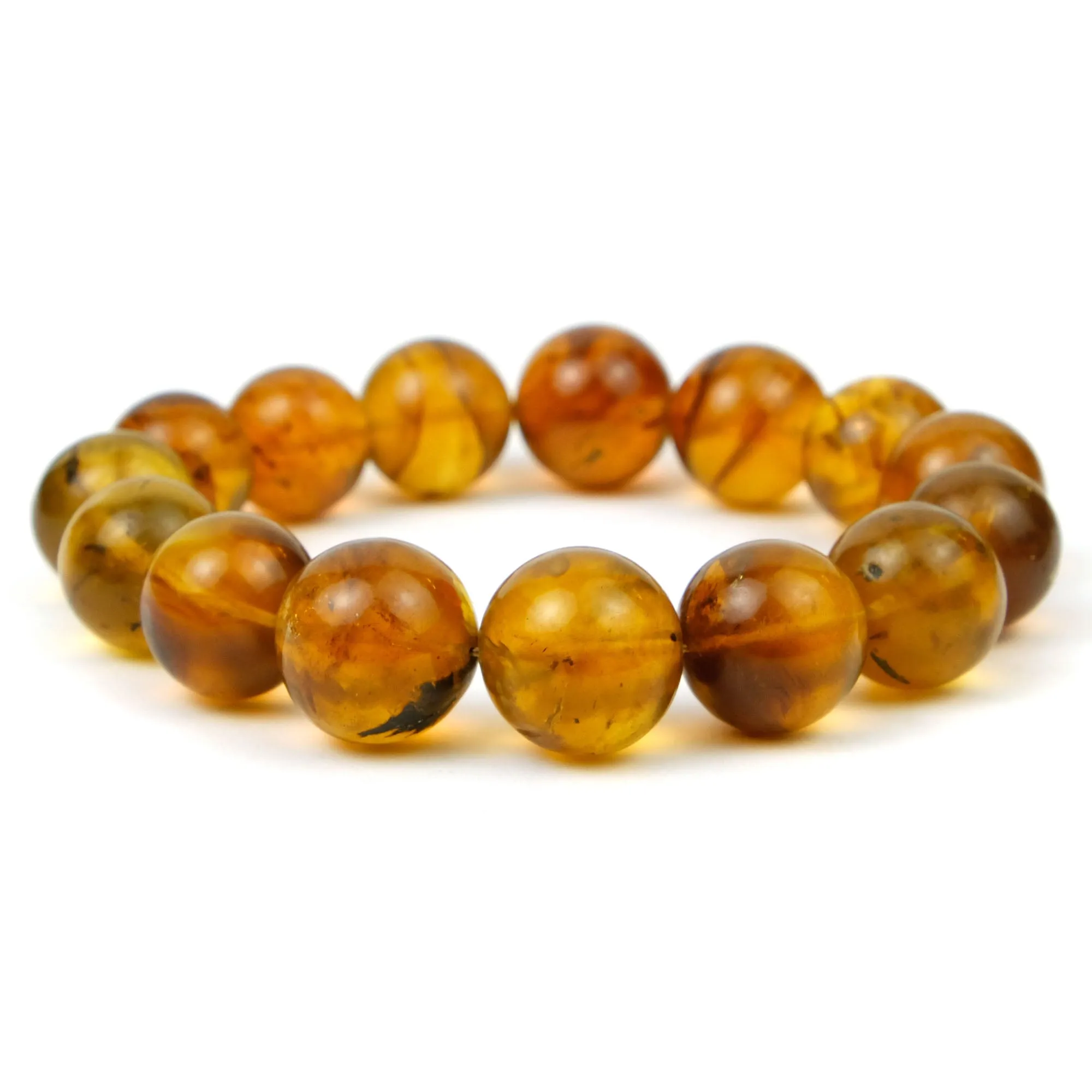 Kachin Amber Stretch Bracelet 14-16mm