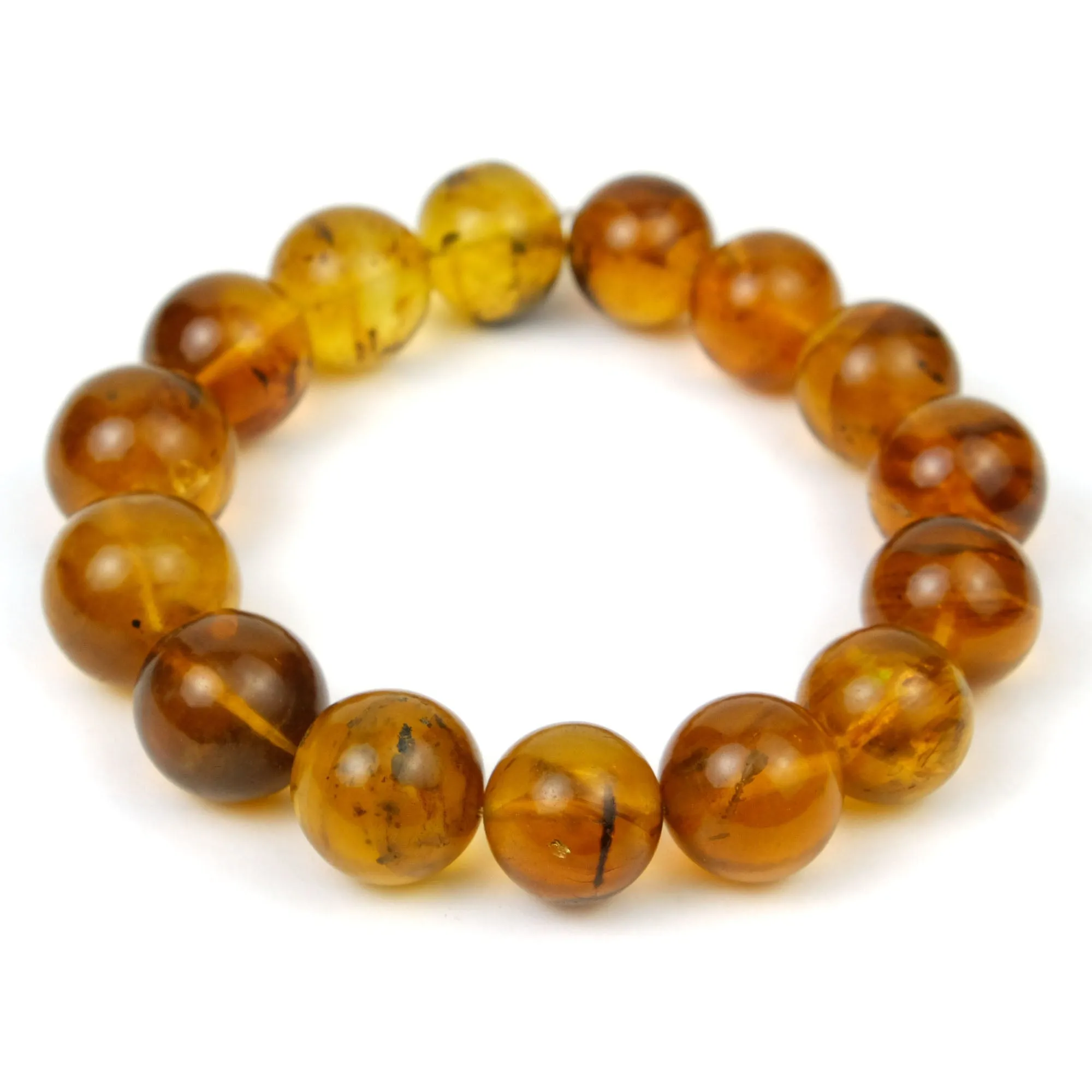 Kachin Amber Stretch Bracelet 14-16mm