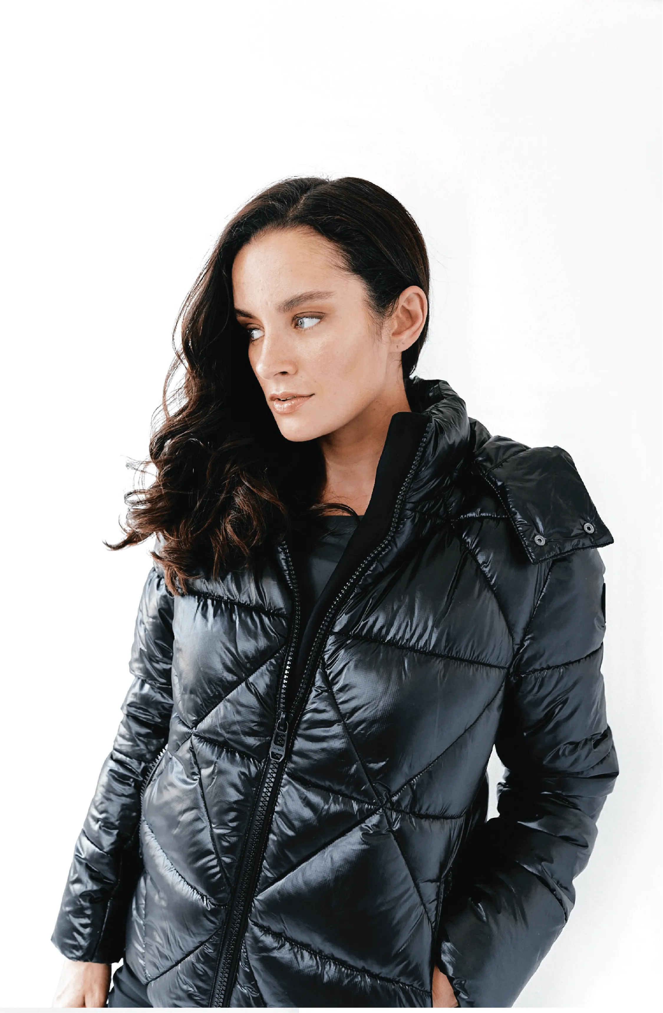 Leamington Recycled Vegan Short Puffer Jacket | Black