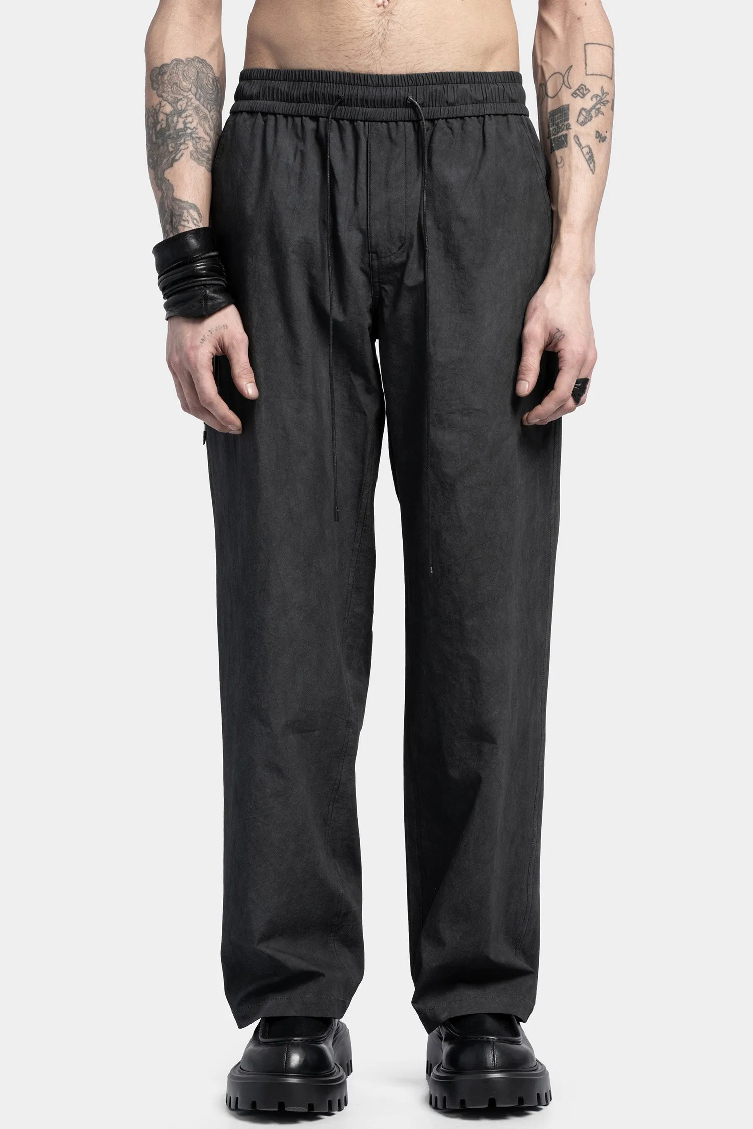 Lightweight Stonewashed Pants, Coal Grey