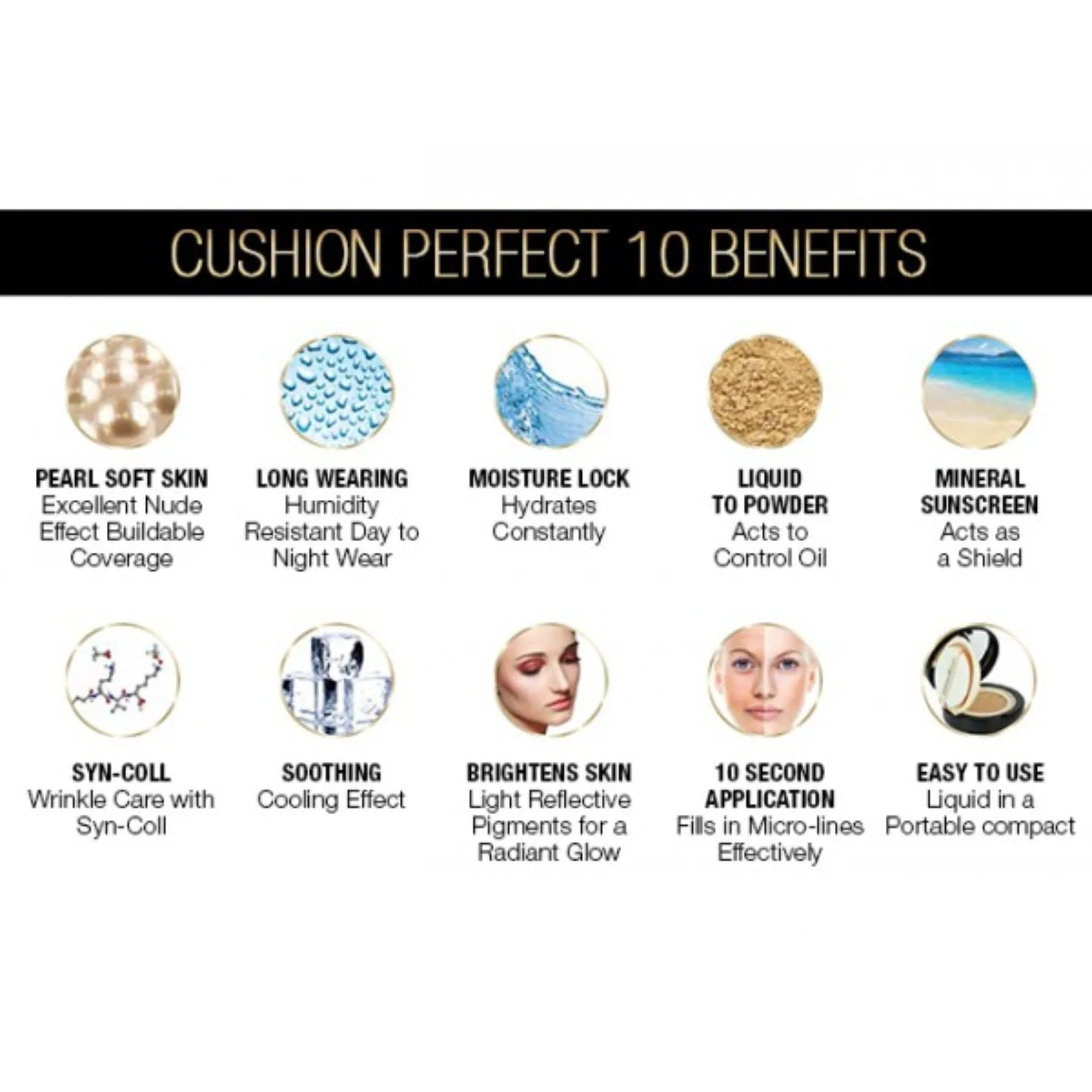 *Limit 3* 10 Collagen Cushion Compact Foundation- Winner Best Foundation - 27. Cinnamon