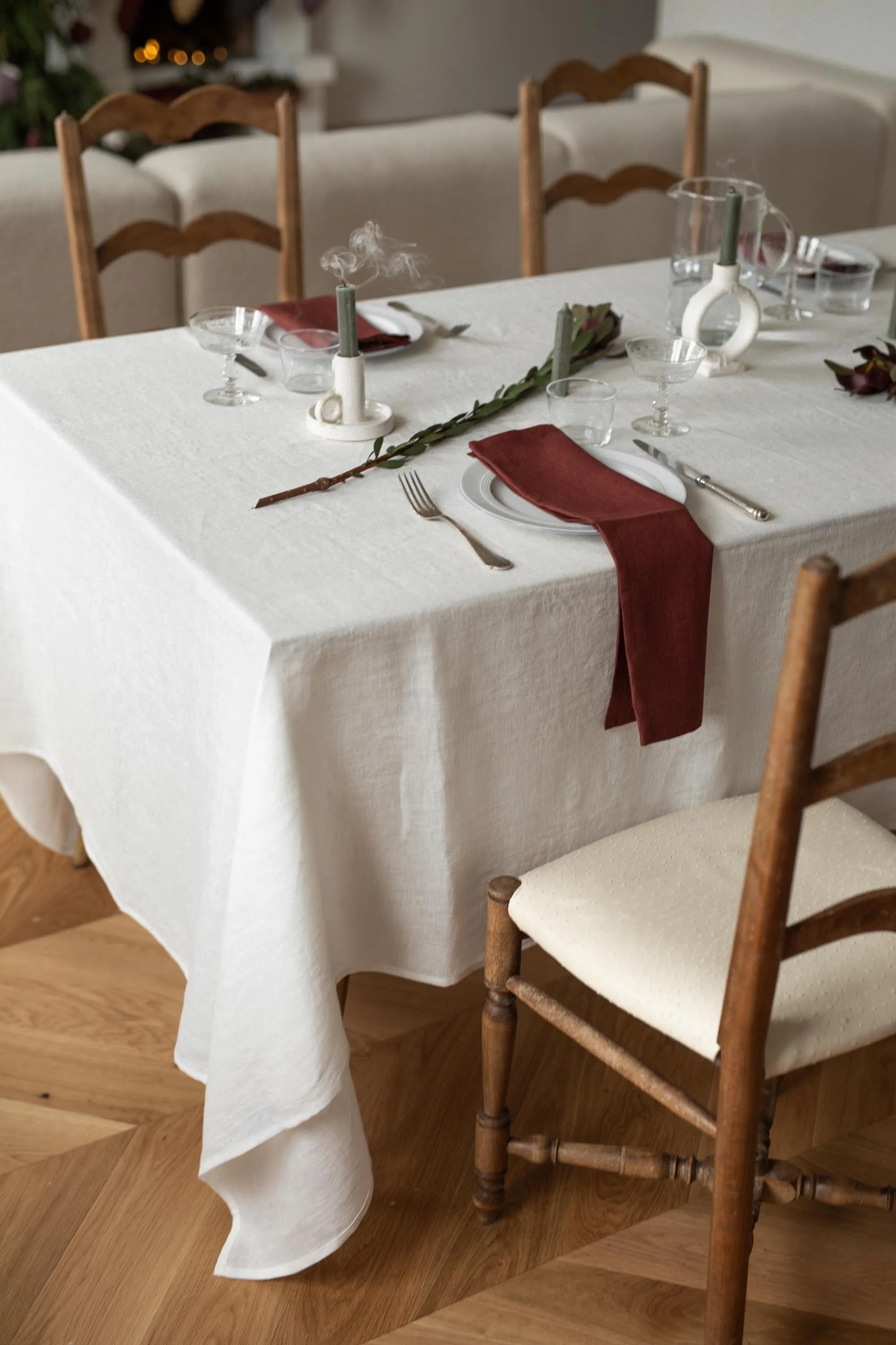 Linen Tablecloth | White