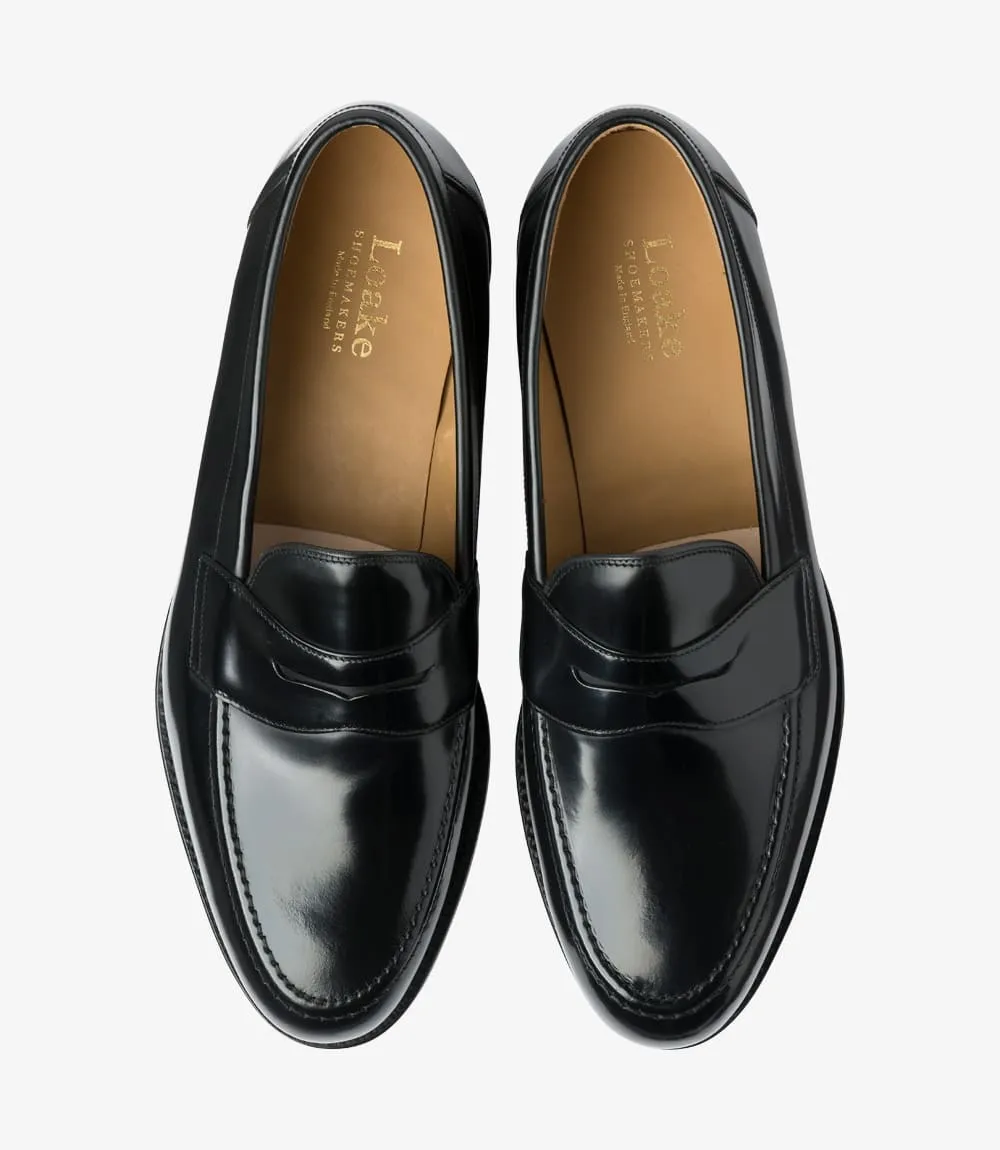 LOAKE Imperial Loafer - Black Polished Calf