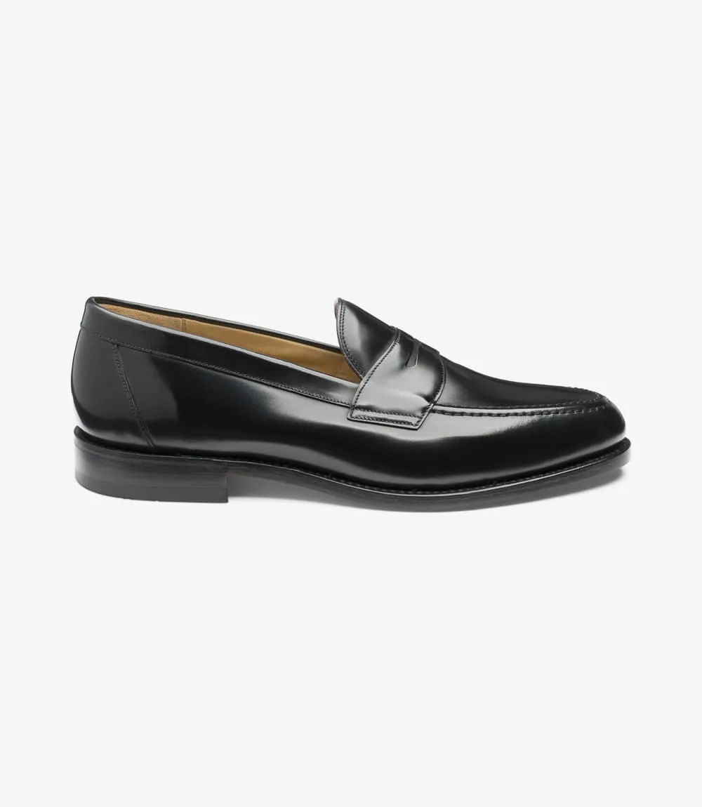 LOAKE Imperial Loafer - Black Polished Calf