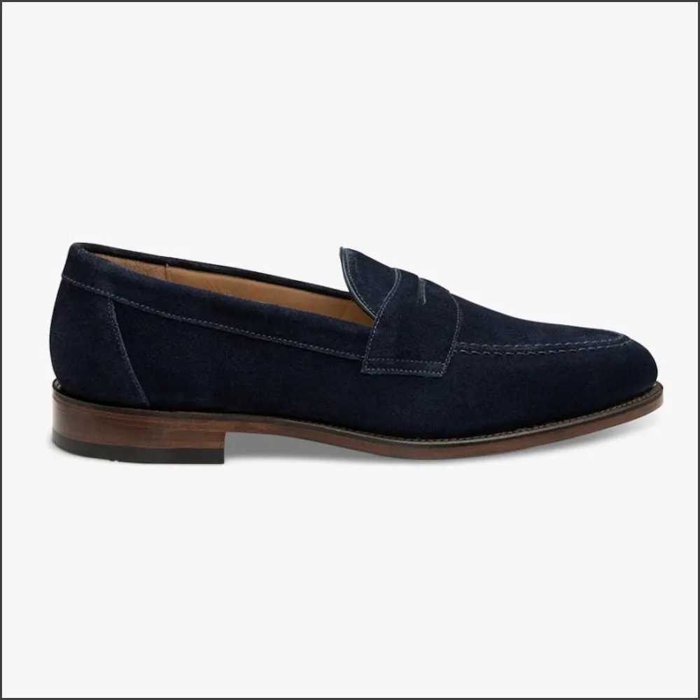 Loake Imperial Navy Suede Penny Loafer*