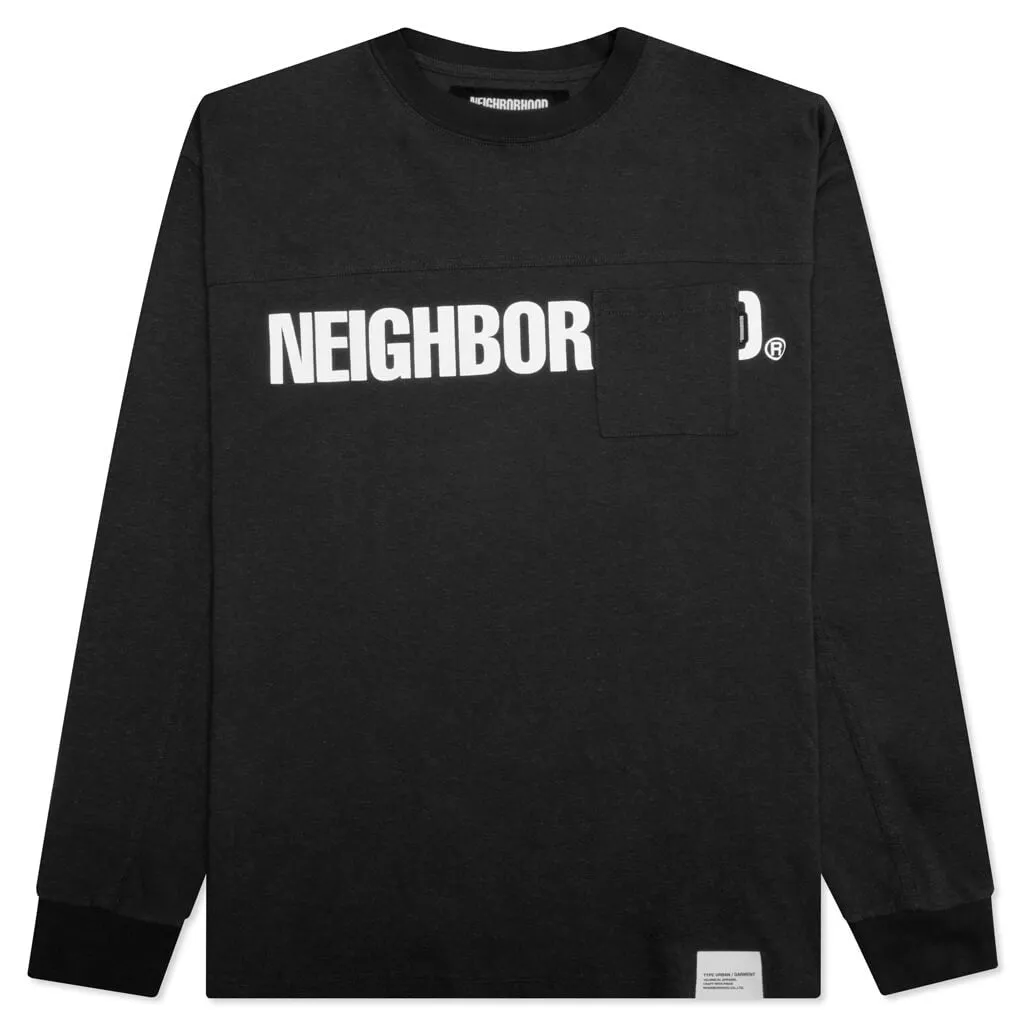 Logo Print Crewneck L/S - Black