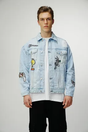 Looney Tunes Ice Blue Denim Jacket