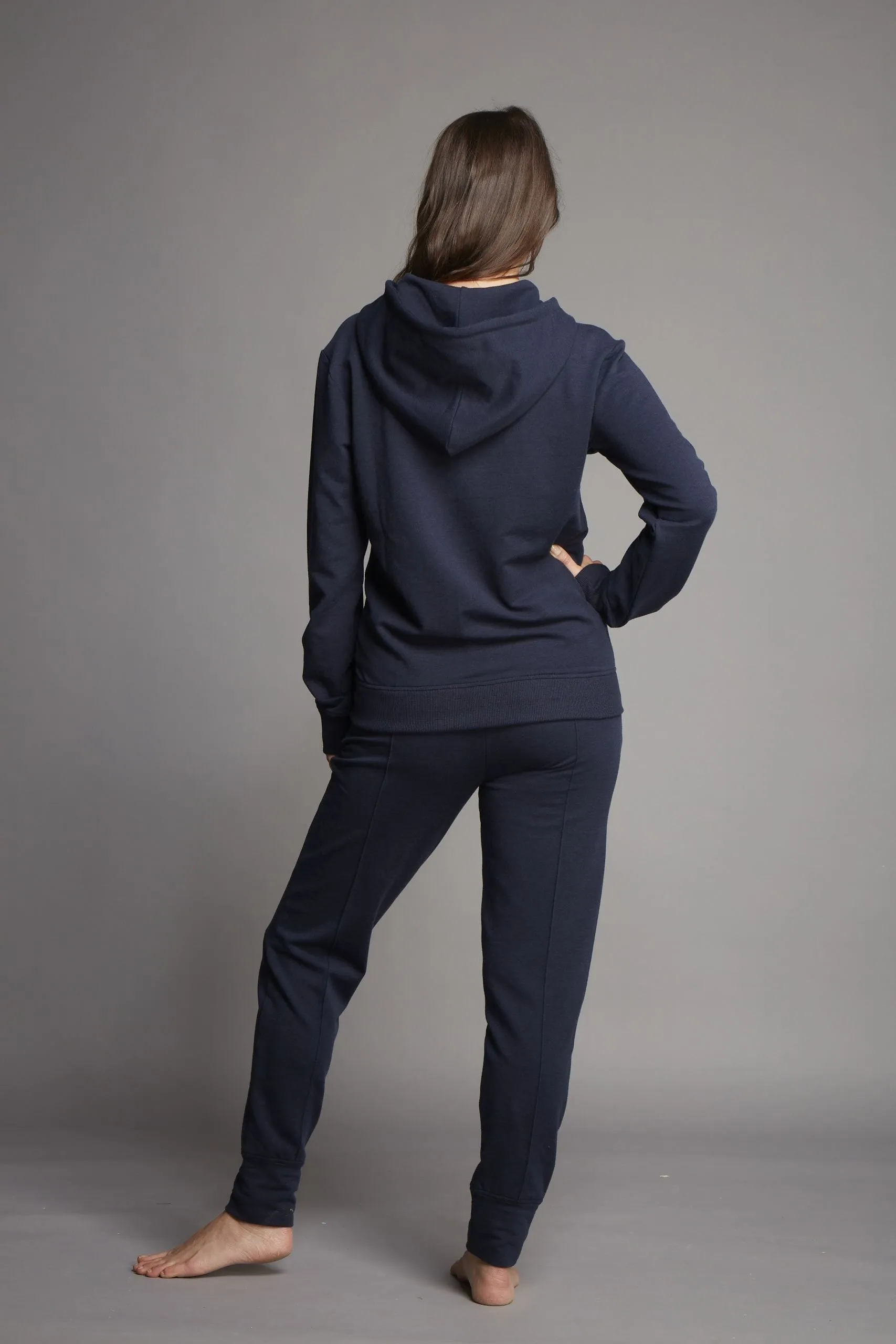 Luxury Cotton TENCEL Lyocell Hoodie | Navy