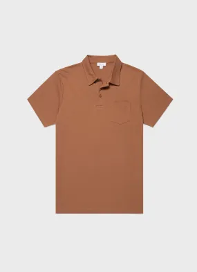 Men's Riviera Polo Shirt in Dark Camel