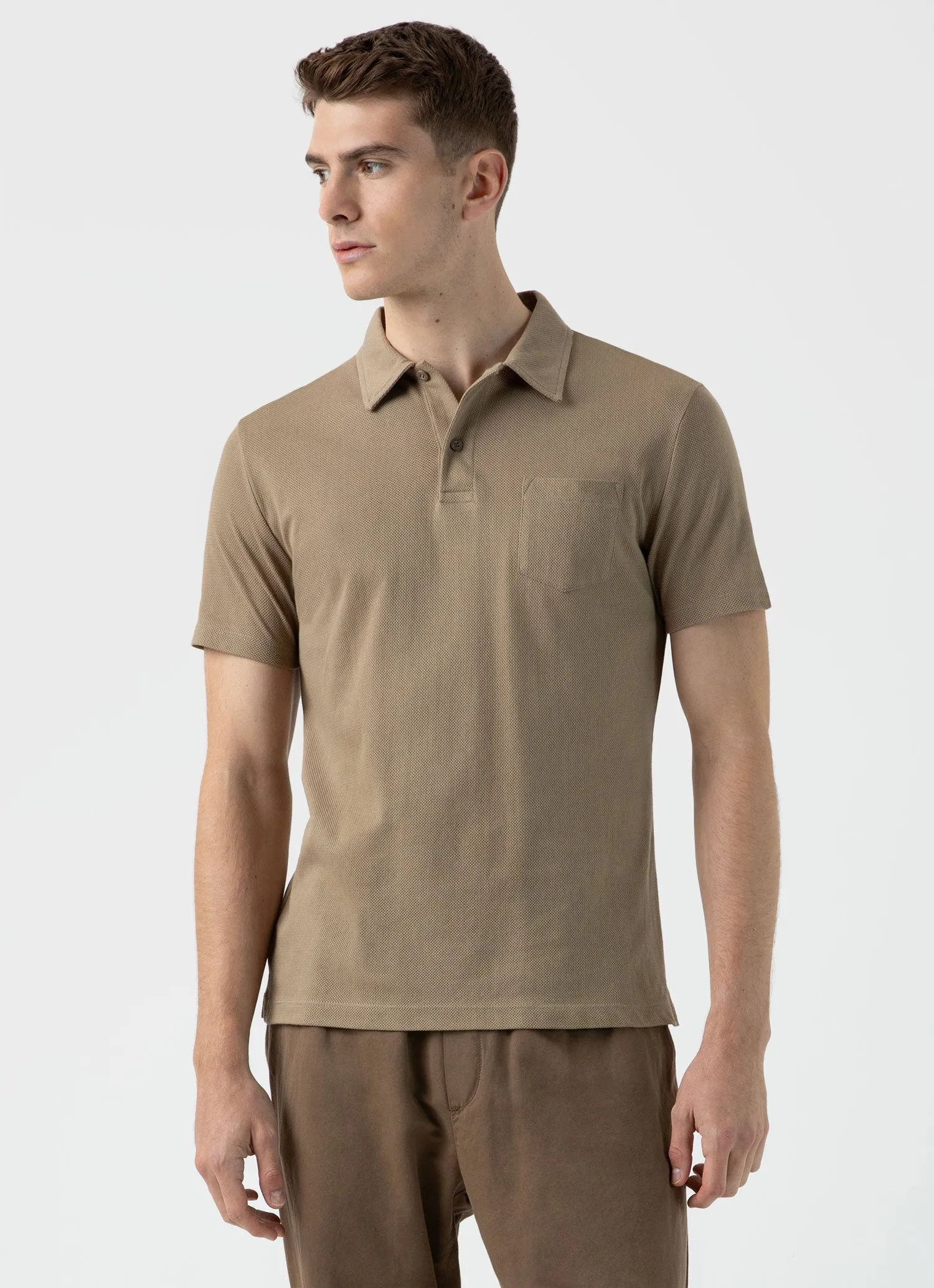 Men's Riviera Polo Shirt in Dark Stone