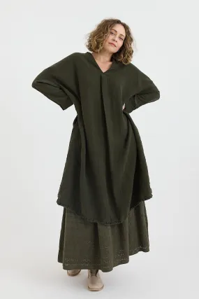 Metta - Ottilie V-Neck Dress - Linen