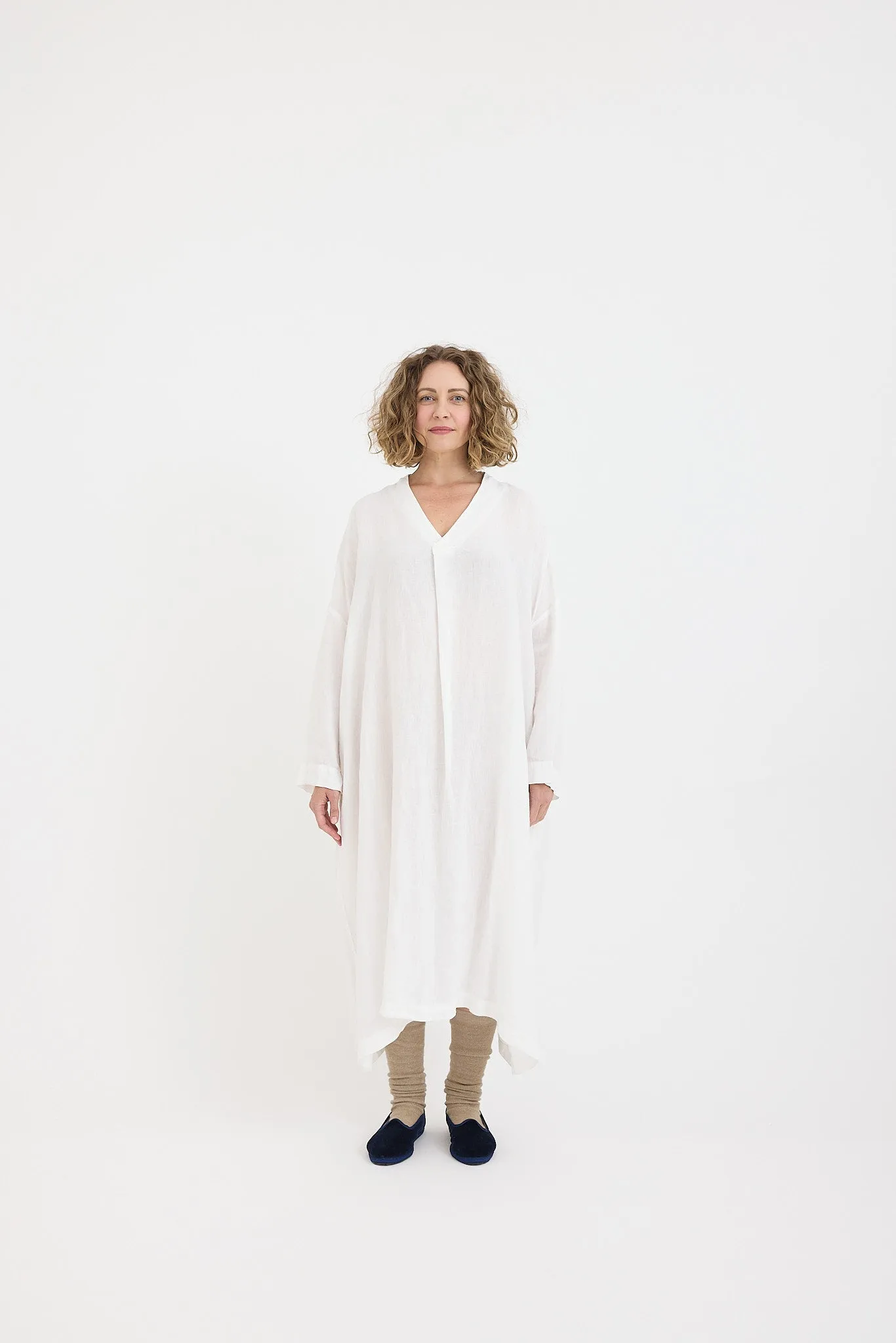 Metta - Ottilie V-Neck Dress - Linen