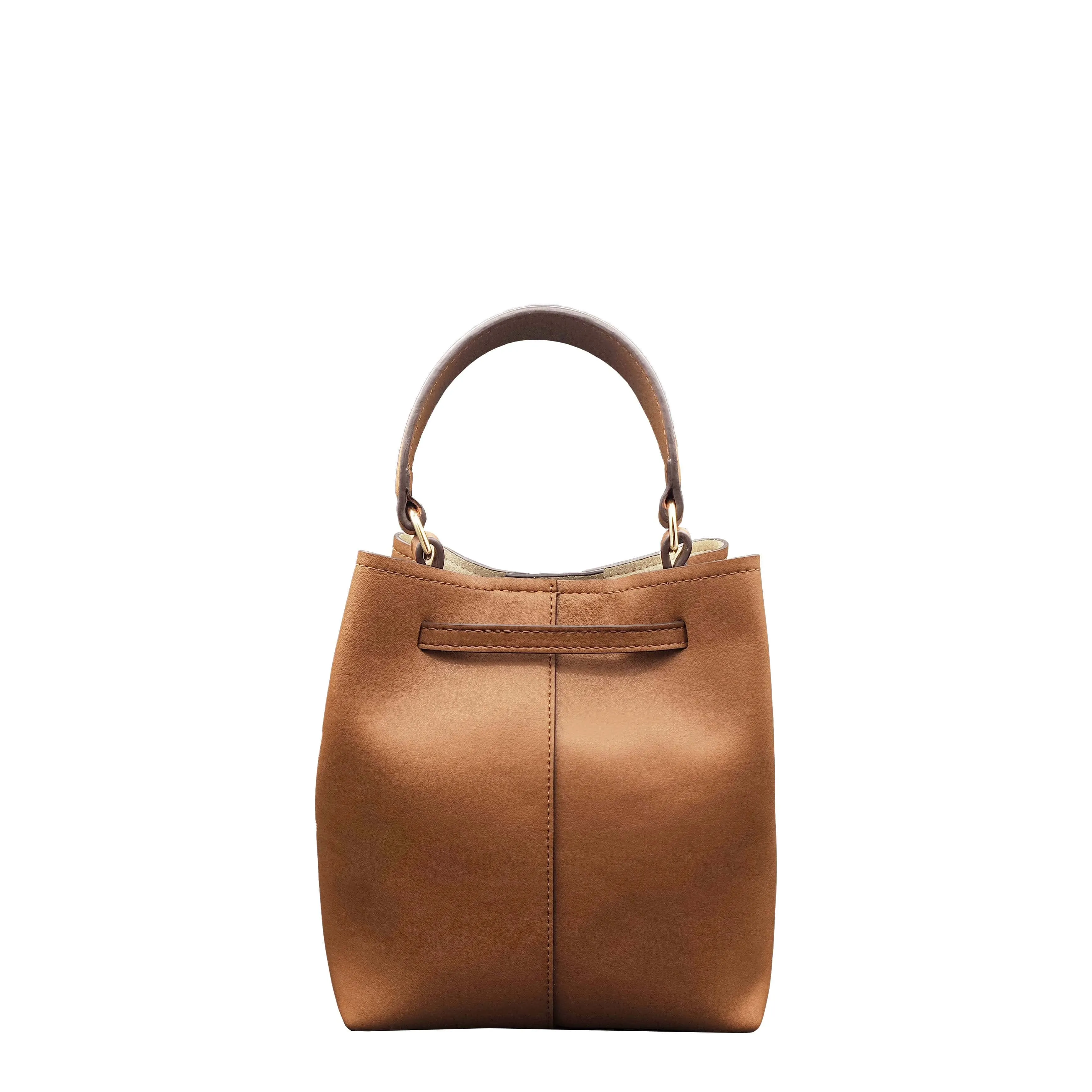 Mia Desserto Cactus Leather Vegan Bucket Bag | Tan