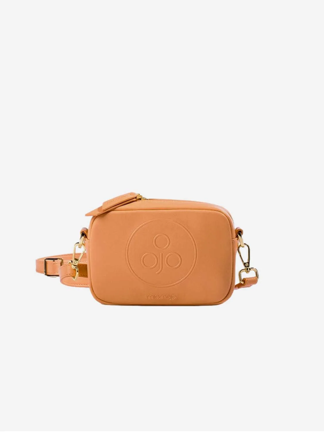 Mimi Recycled Vegan Leather Crossbody Camera Bag | Almond