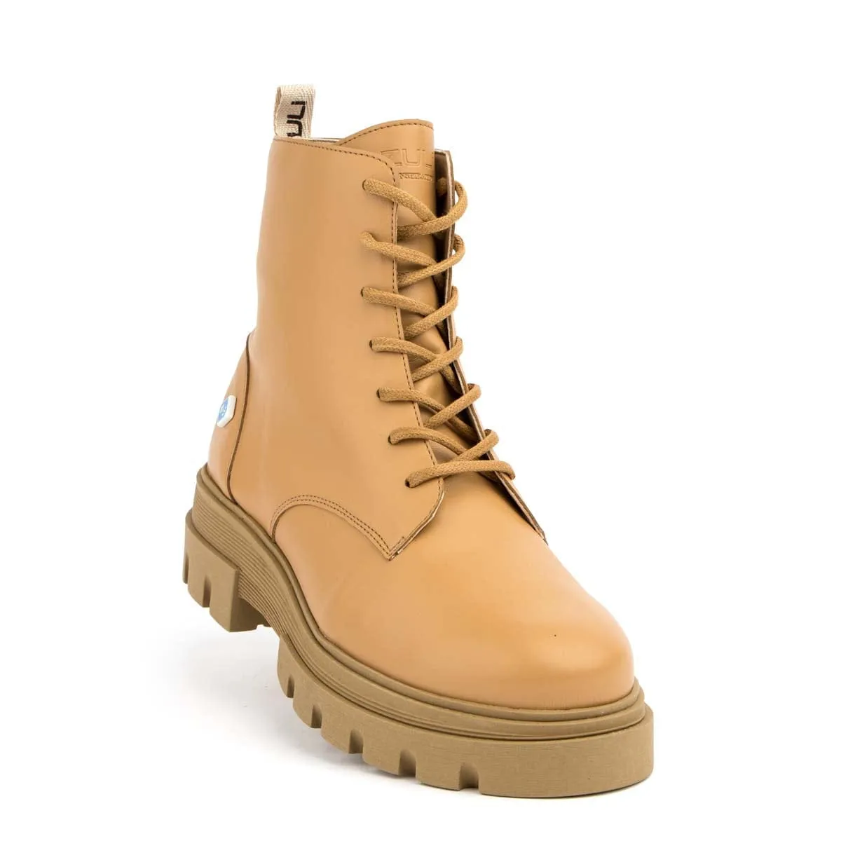 My Combat Corn Leather Vegan Boots | Camel