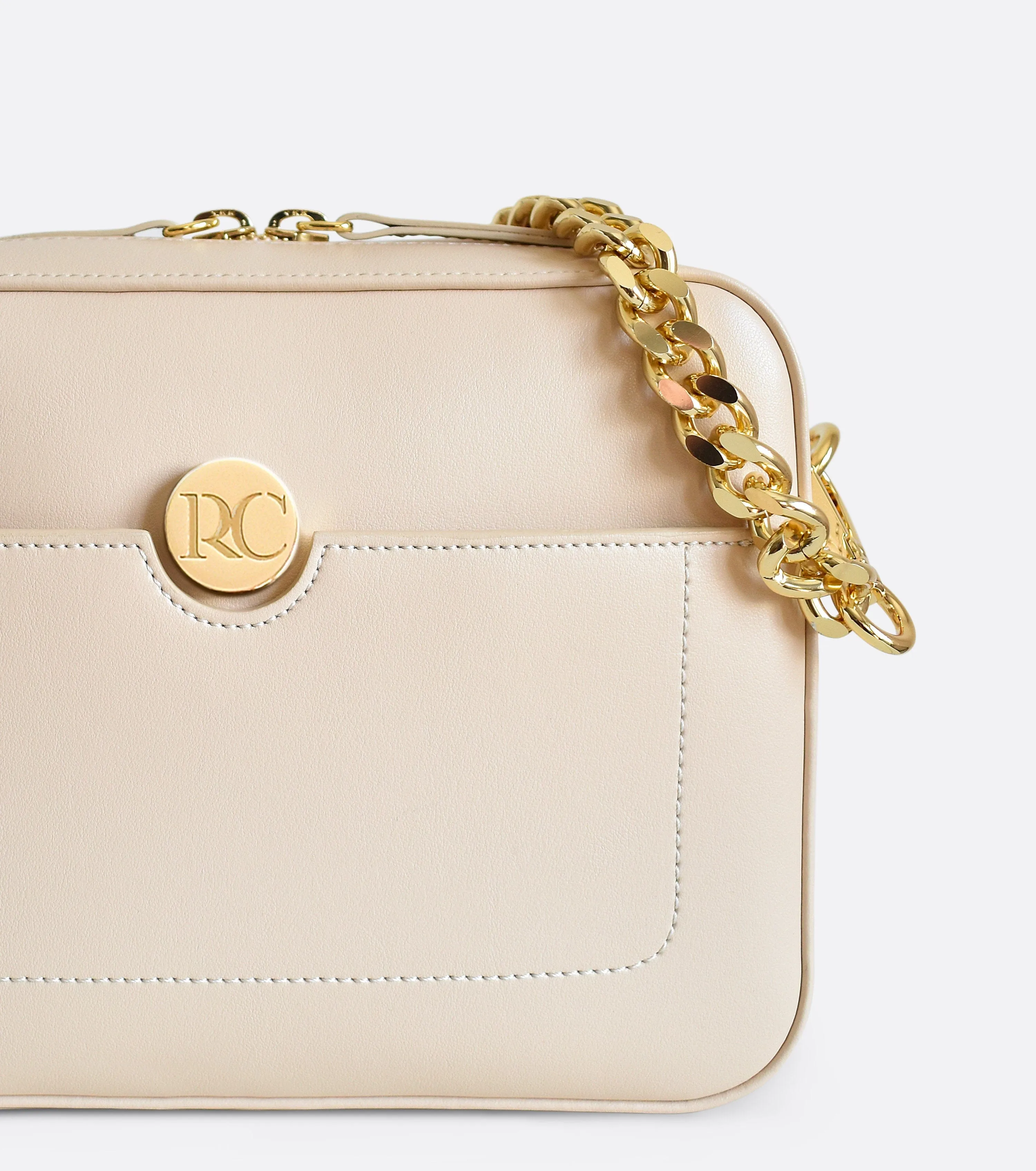 Nomad Apple Leather Vegan Crossbody Bag | Cream