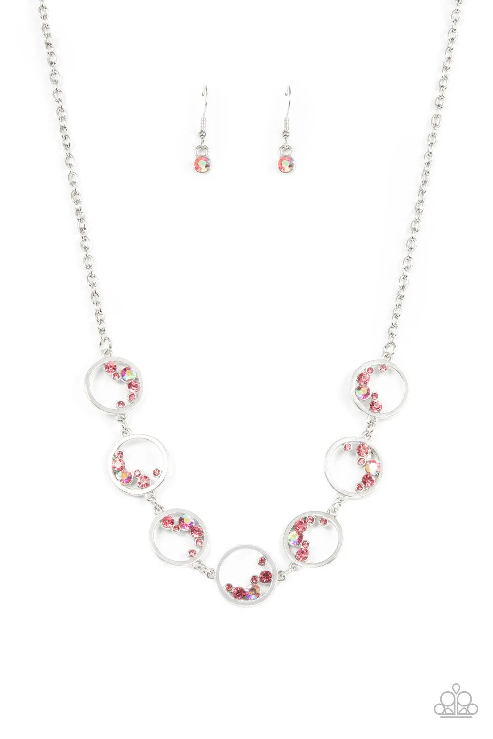 Paparazzi Blissfully Bubbly - Pink Necklace