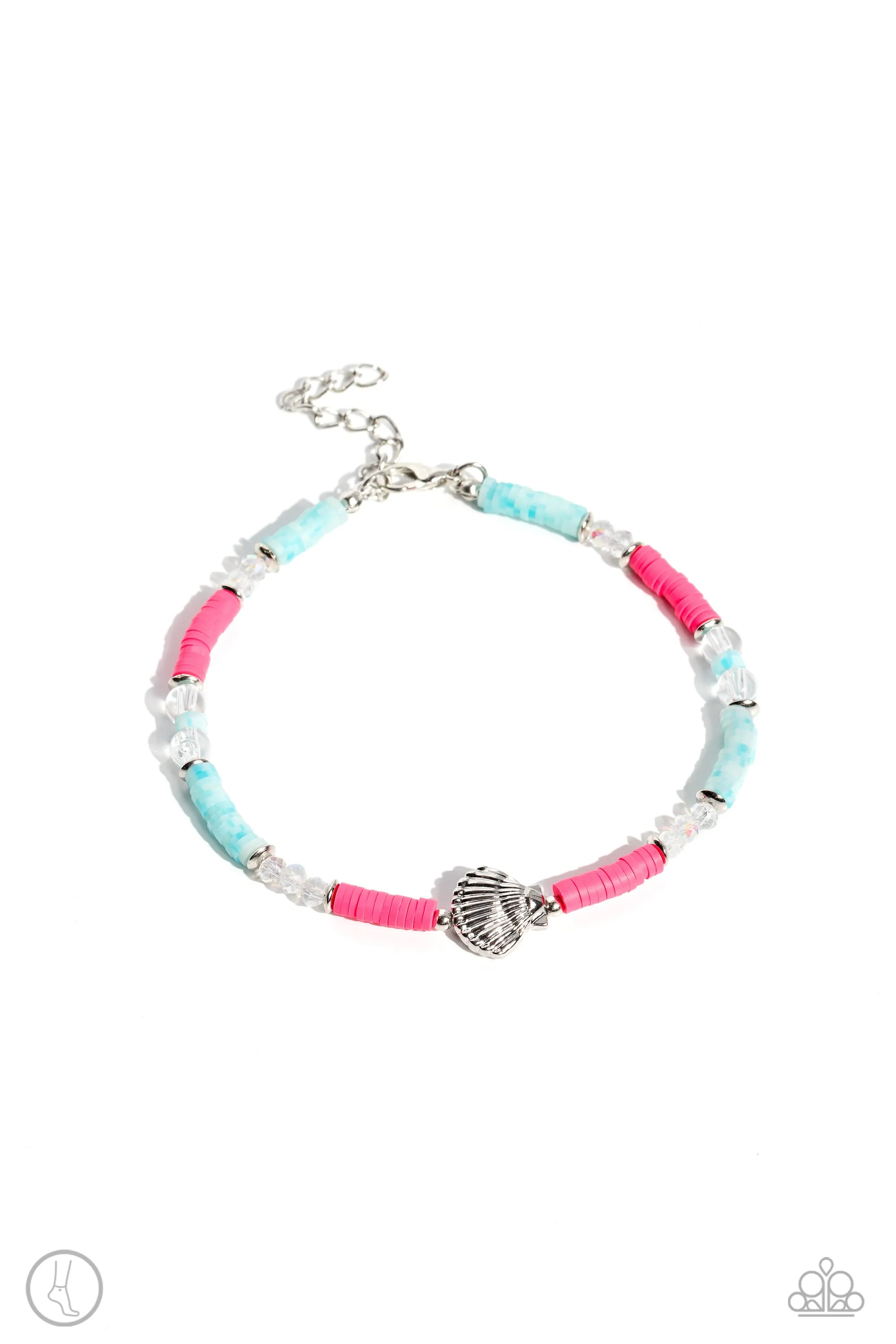 Paparazzi Carefree Coral Pink Anklet Bracelet