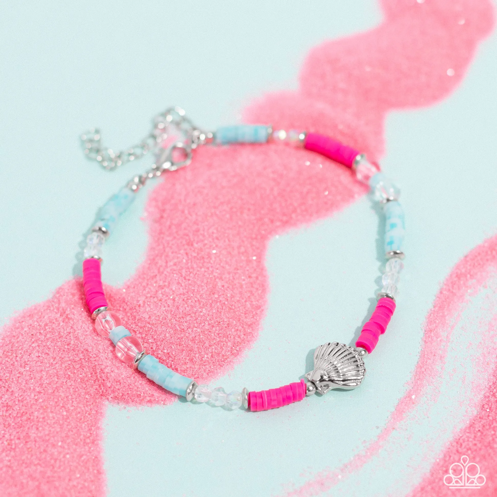 Paparazzi Carefree Coral Pink Anklet Bracelet