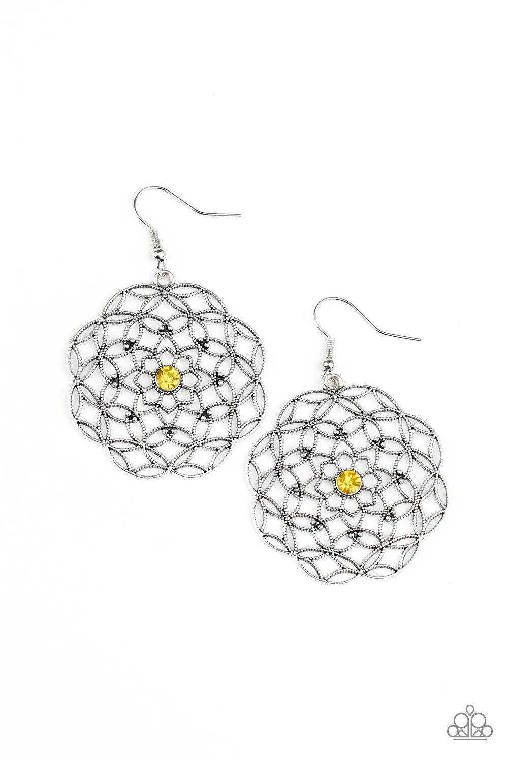 Paparazzi Earring ~ Botanical Bash - Yellow