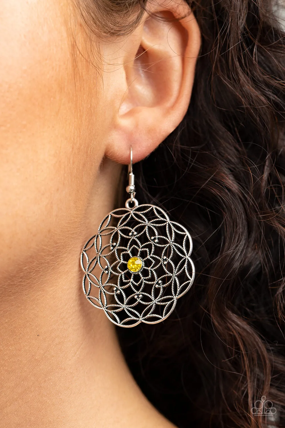 Paparazzi Earring ~ Botanical Bash - Yellow