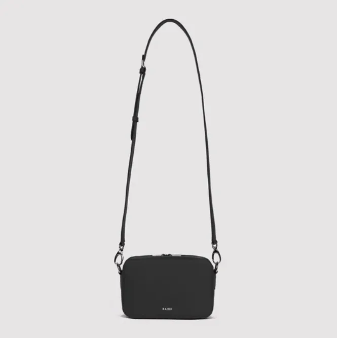 Pine Piatex Leather Vegan Crossbody Bag | Black