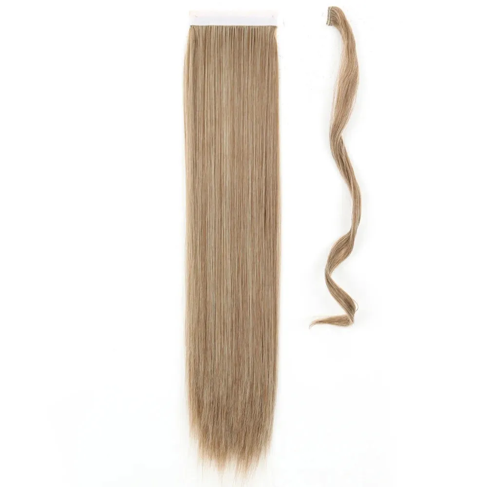 Pony Tail Fig Long Straight Ponytail Hair Synthetic Extensions Heat Resistant Hair 22 34inch Wrap Around Pony Hairpiece for Women