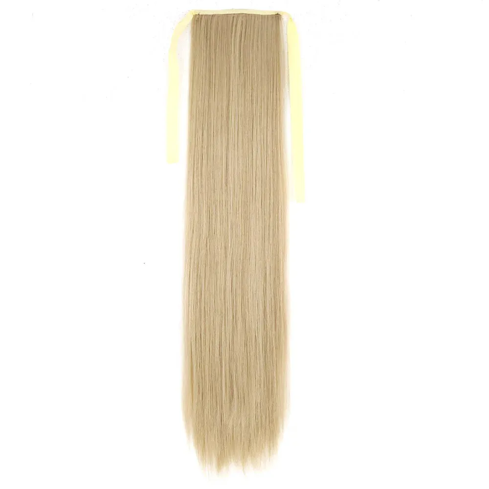 Pony Tail Fig Long Straight Ponytail Hair Synthetic Extensions Heat Resistant Hair 22 34inch Wrap Around Pony Hairpiece for Women