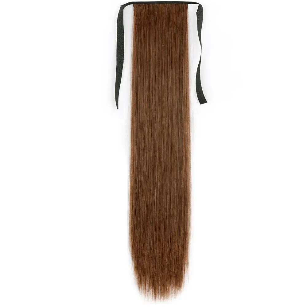 Pony Tail Fig Long Straight Ponytail Hair Synthetic Extensions Heat Resistant Hair 22 34inch Wrap Around Pony Hairpiece for Women