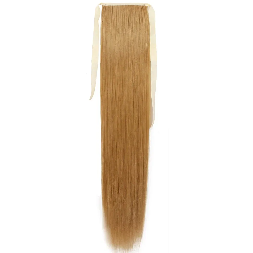 Pony Tail Fig Long Straight Ponytail Hair Synthetic Extensions Heat Resistant Hair 22 34inch Wrap Around Pony Hairpiece for Women